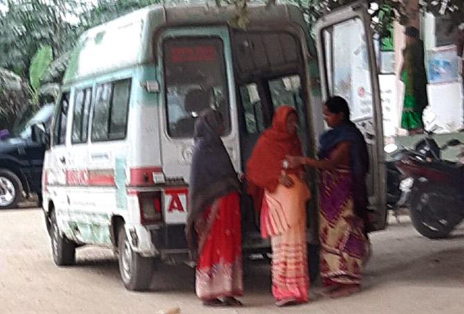 Govt ambulance outside a PHC