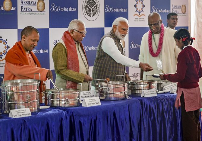 Prime minister Narendra Modi stressed on the importance of eating on time and consuming a healthy diet