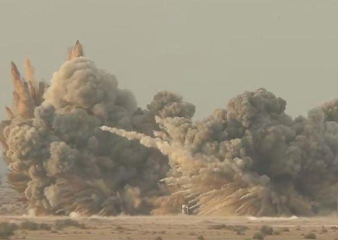 IAF aircraft strike a target during Operation Vayu Shakti, February 16, 2019