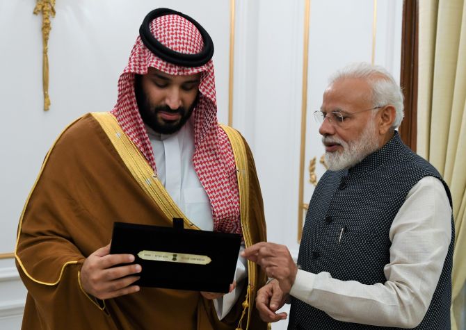Mohammed bin Salman with Modi