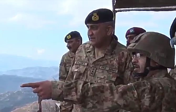 Pakistan army chief General Qamar Javed Bajwa at the Line of Control, February 22, 2019. Photograph: www.ispr.gov.pk