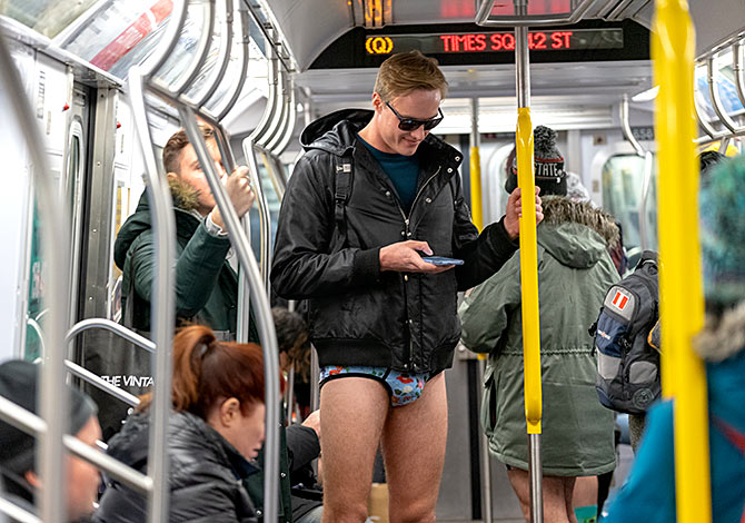 Photos No Pants Subway Ride Returns India News