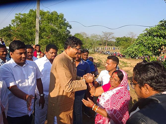 Jay Panda says he has been meeting Odias as part of a campaign hashtagged #Heijau (the Odia equivalent of Ho Jaye). Photograph: Office of Jay Panda/Twitter