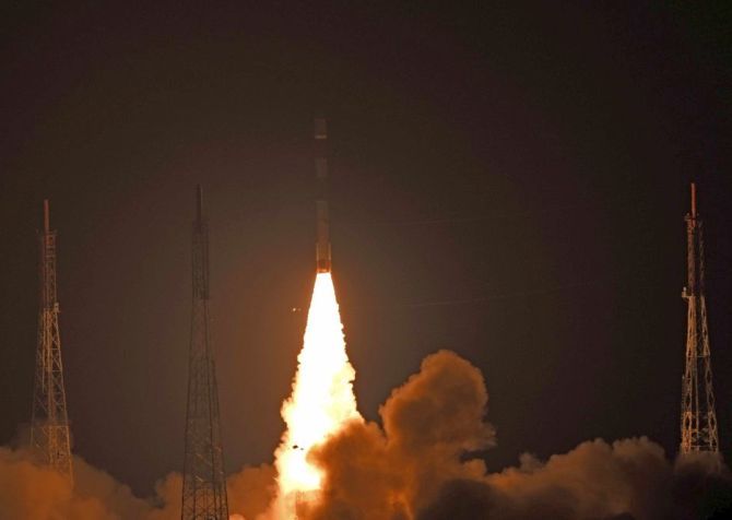 An ISRO satellite is launched