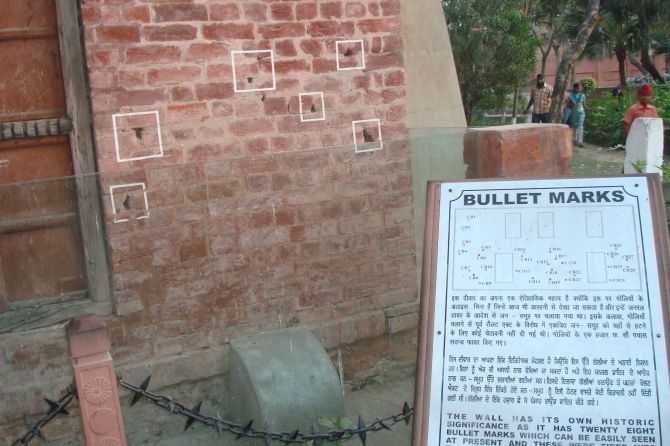 This wall, riddled with bullet holes, stands testimony to the carnage that took place at Jallianwala Bagh on April 13, 1919.