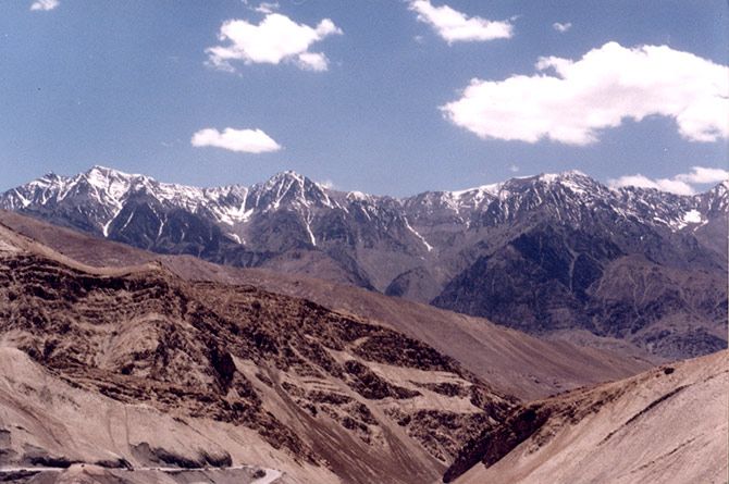 View of landscape from Kargil to Leh