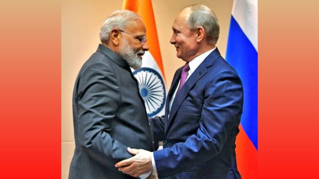 The PM and the Russian president in 2019