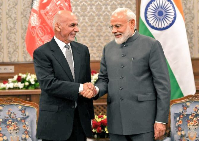 Prime Minister Narendra Modi with Afghan Presidemt Ashraf Ghani