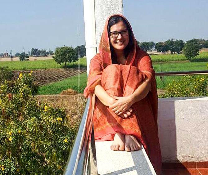 Nila Vikhe Patil at her grandparents' home in Loni, Maharashtra. Photograph: Kind courtesy Nila Vikhe Patil. 