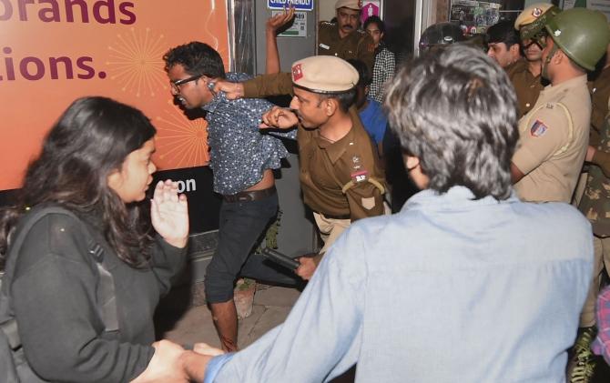 JNU Students Allege Police Brutality; Cops Deny Charge - Rediff.com ...