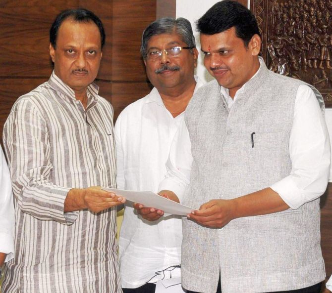 Ajit Pawar during his brief tryst with the Dy CM's post