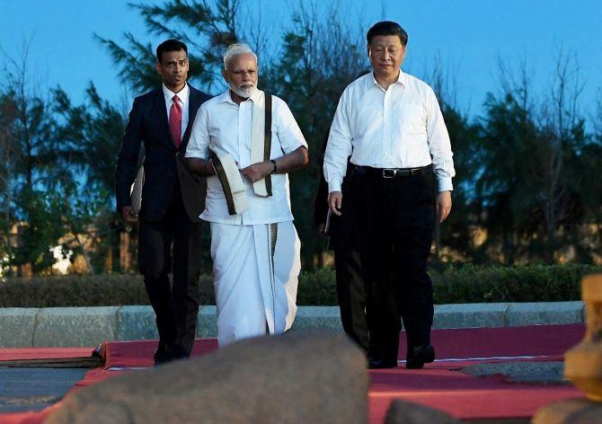 Indian Prime Minister Narendra Modi and China's President Xi Jinping