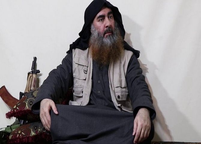 Islamic State terrorist Abu Bakr al-Baghdadi is seen in an undated picture released by the US department of defence. Photograph: US Department of Defence/Reuters