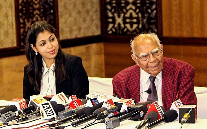 Tanvi Dubey with Ram Jethmalani