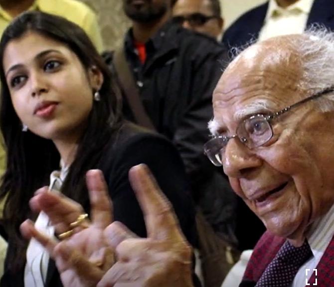 Tanvi Dubey with Ram Jethmalani