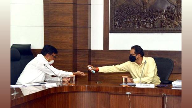 Sanjay Raut with Uddhav Thackeray