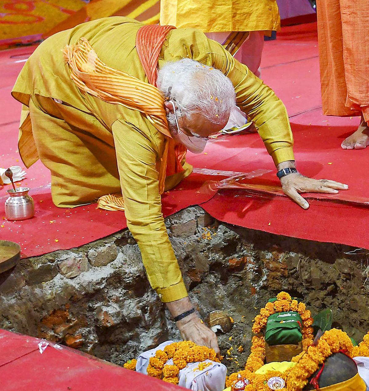 PM Performs 'bhoomi Pujan' For Ram Temple In Ayodhya - Rediff.com India ...