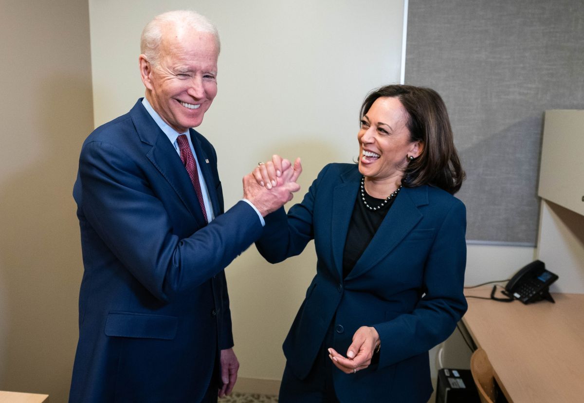 Joe Biden with Kamala Harris 