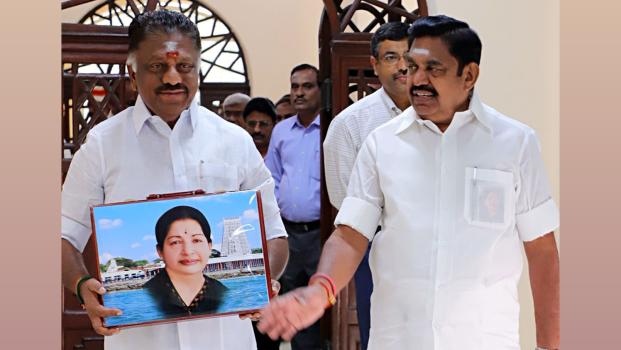 Edappadi K Palaniswami (right) and O Paneerselvam/File image