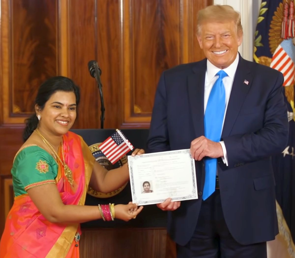 'Never dreamed of it': Indian who became US citizen