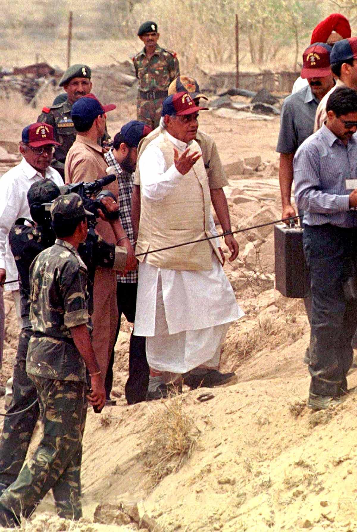 Vajpayee at Pokhran