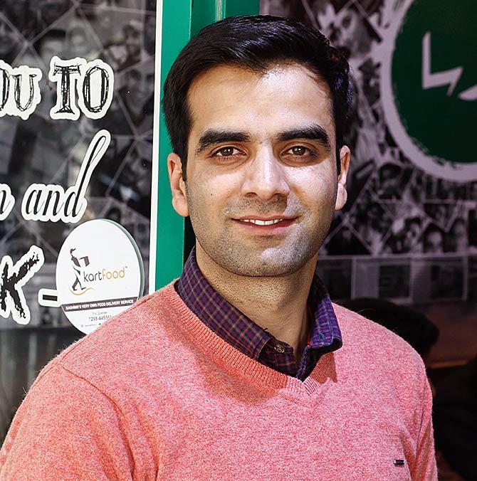 Javid Parsa at his flagship outlet in Srinagar