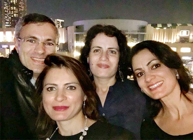 Omar Abdullah with his sisters