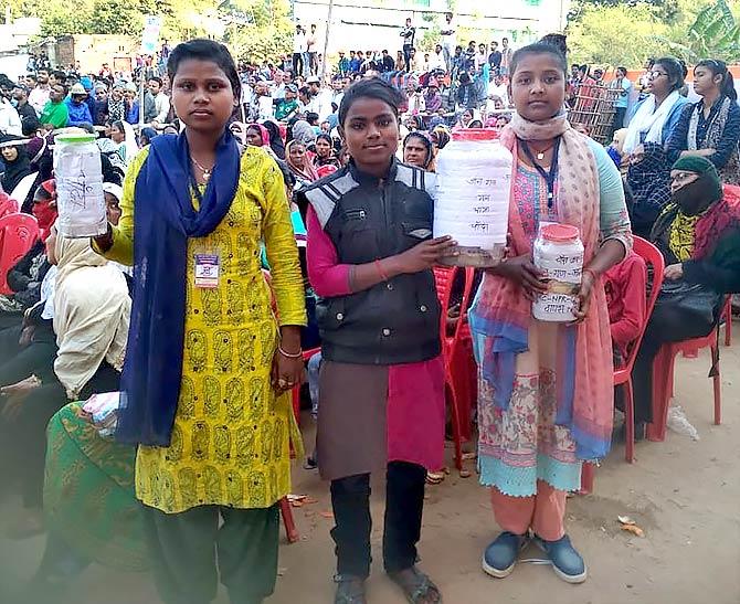 Nitu, Nandini and Priyanka are amongst the youngest in the yatra. 