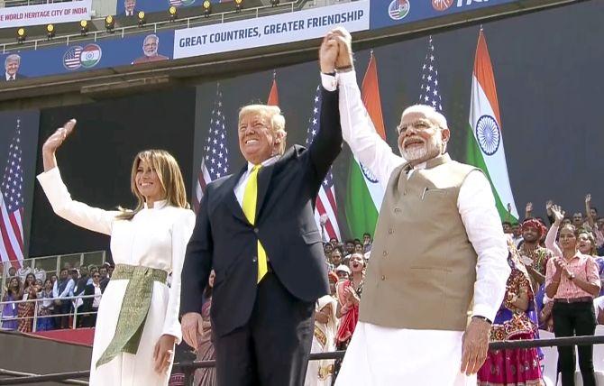 Image result for donald trump with modi at motera stadium