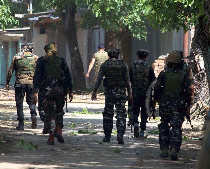 5 More Terrorists Killed In J-K, 14 In 4 Days - Rediff.com India News