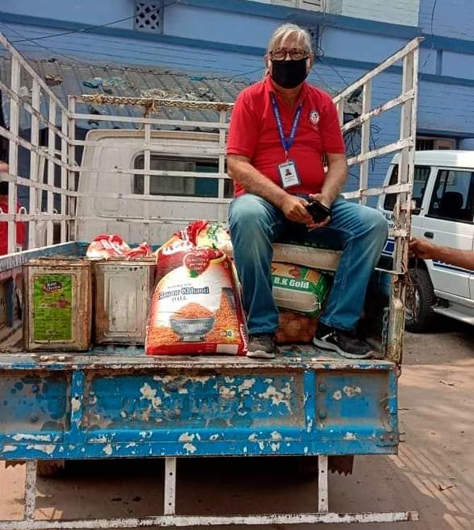 Arup Sengupta, all set to embark on his daily mission. Photograph: Kind courtesy Arup Sengupta