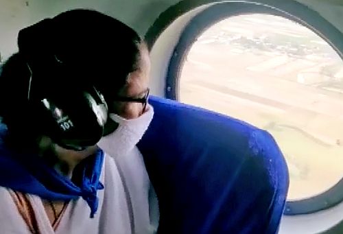 WB CM conducts an aerial survey of the devastation