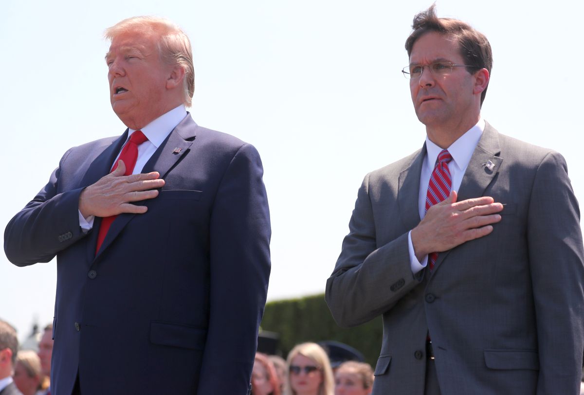 Donald Trump and Mark Esper 