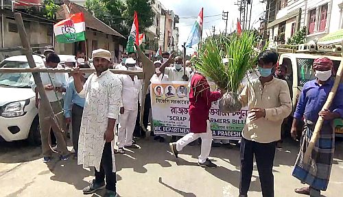 Protests against the Farm Bills in Tripura