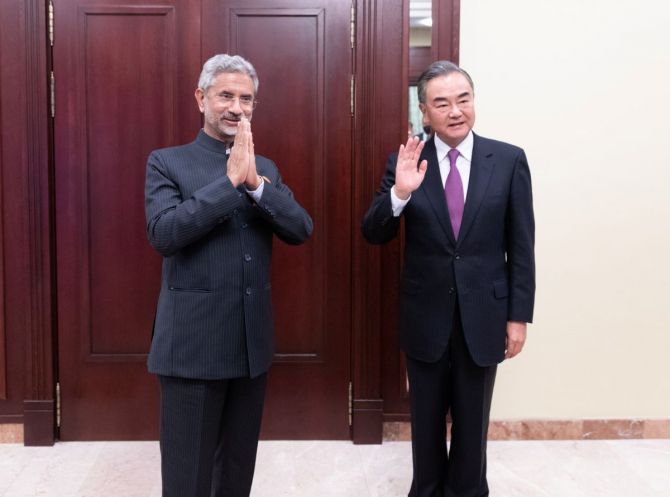 External Affairs Minister Dr S Jaishankar meets with Chinese State Councilor and Foreign Minister Wang Yi 