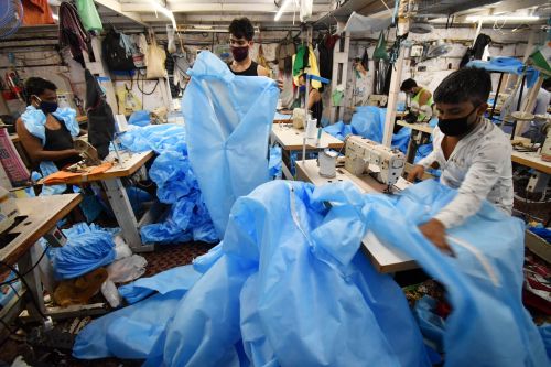PPE kits being made in Dharavi