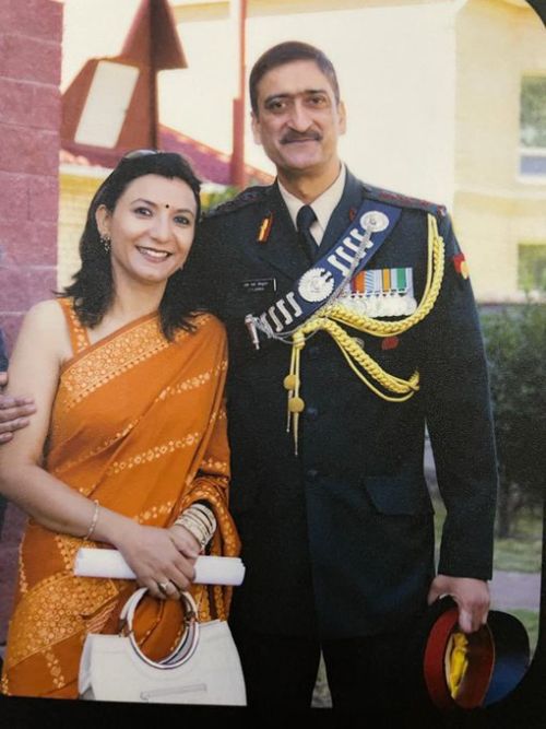 Brigadier Lidder with his wife