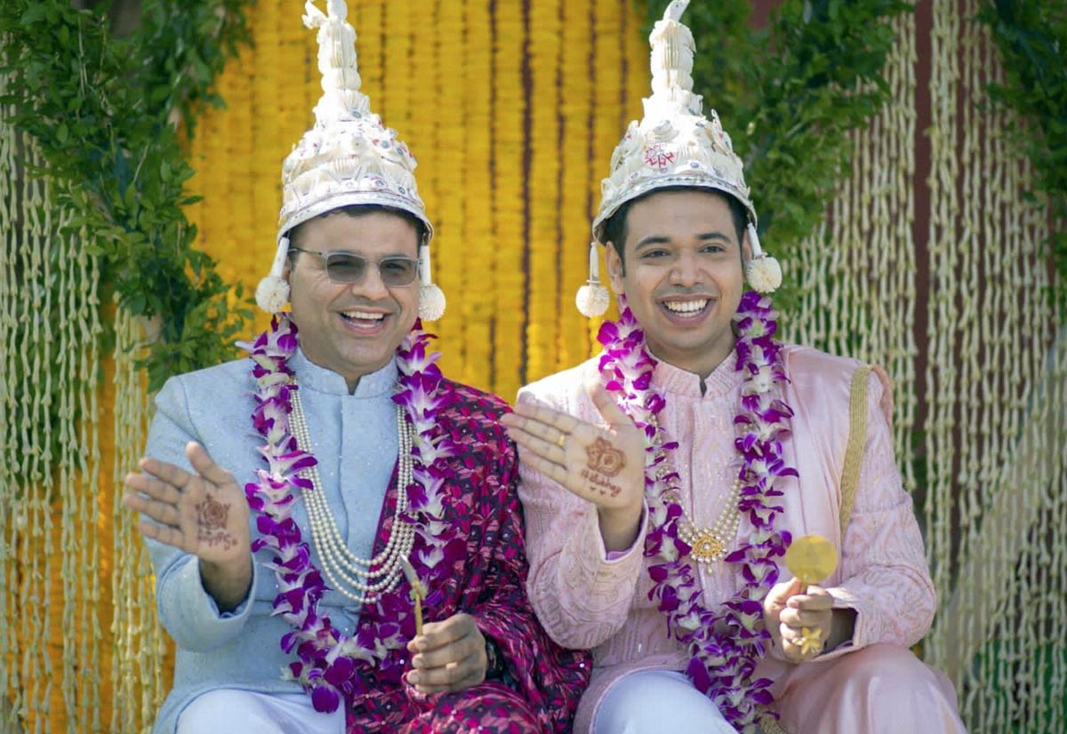 Supriyo Chakraborty and Abhay Dang celebrate their wedding