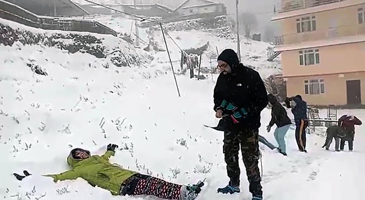 Zuluk, Sikkim, snowfall