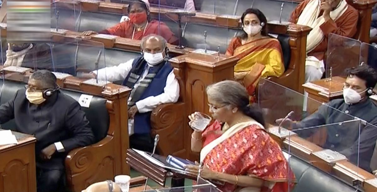 Sitharaman Presents Paperless Budget Using Tablet