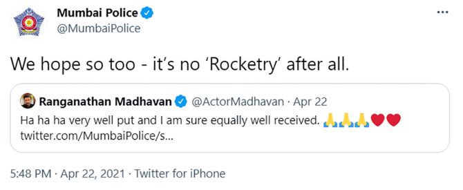 Mumbai Police tweet