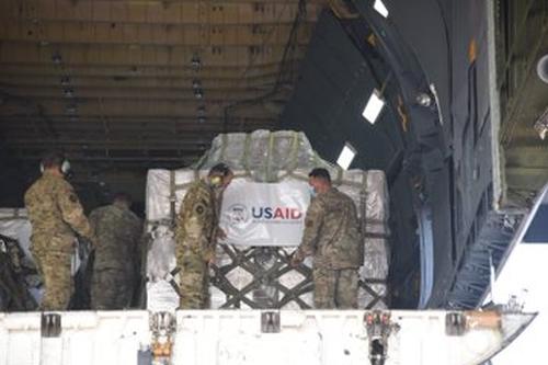 The 5th consignment of US aid reaches Delhi