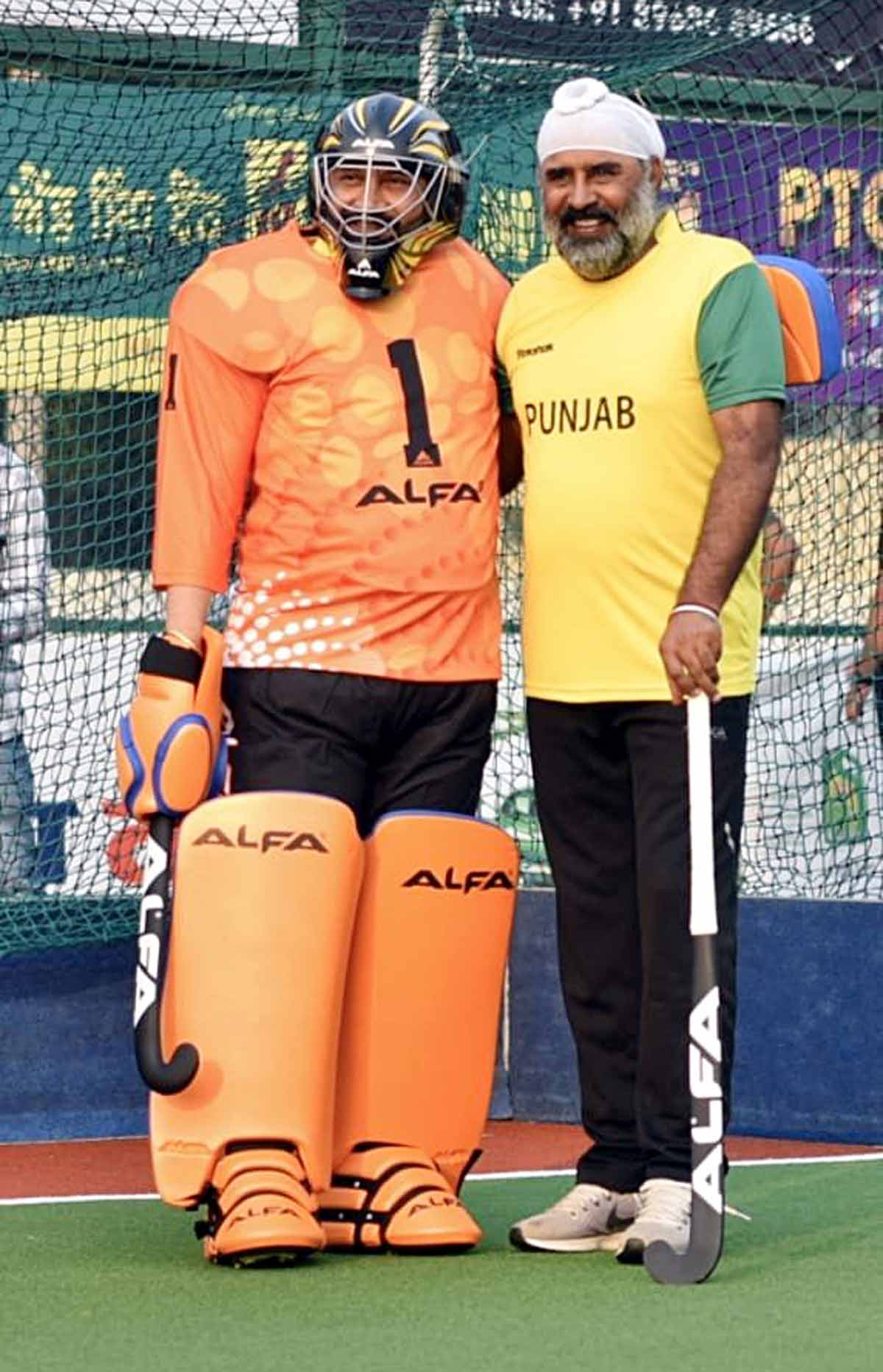 Punjab Chief Minister Charanjit Singh Channi along with State Sports Minister Pargat Singh during 38th Olympian Surjit Hockey Tournament.