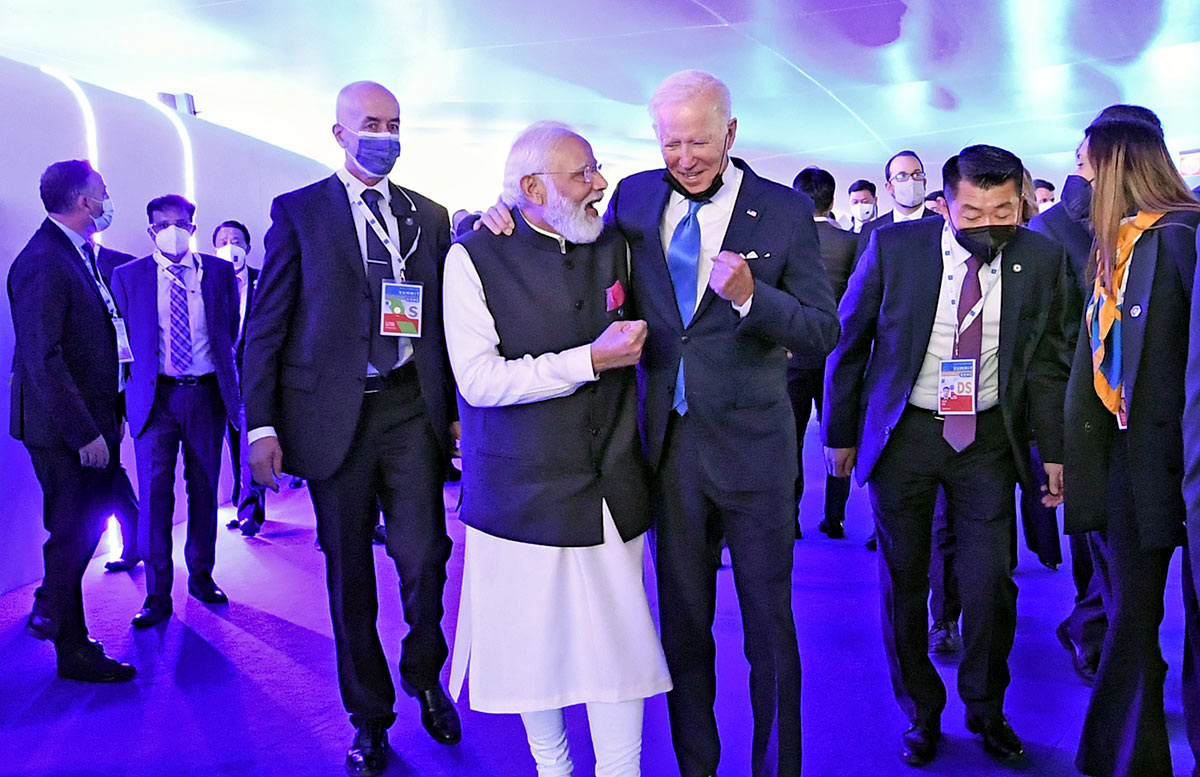 Prime Minister of India Narendra Modi along with US President Joe Biden at G-20.