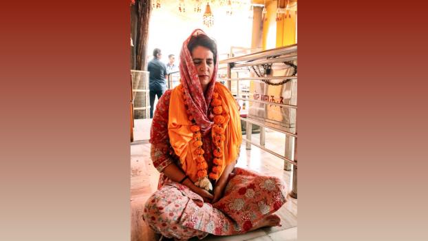 Priyanka at Pitambara Peeth temple