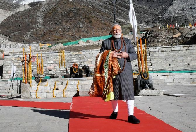 In Kedarnath, PM predicts a decade of development - Rediff.com India News