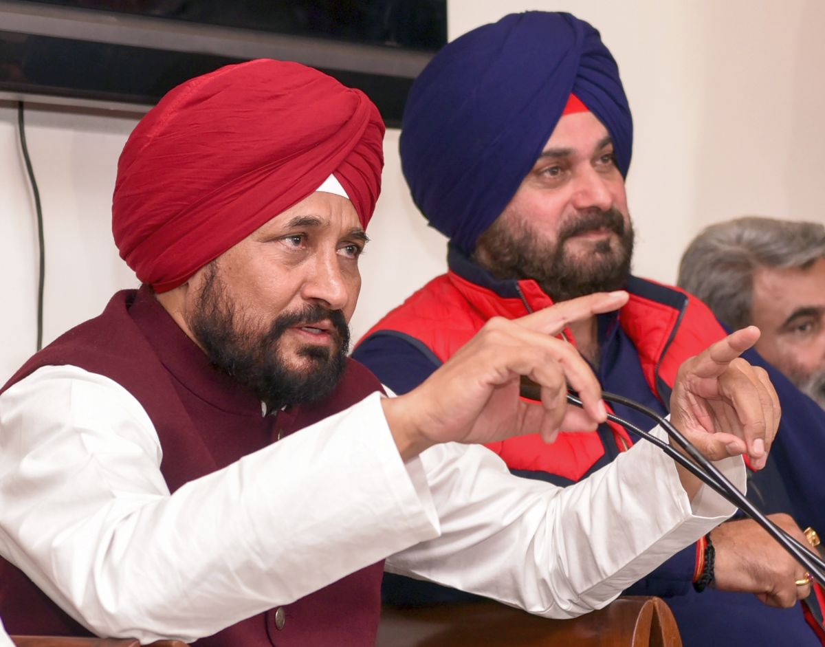 Punjab CM Channi with Navjot Singh Sidhu