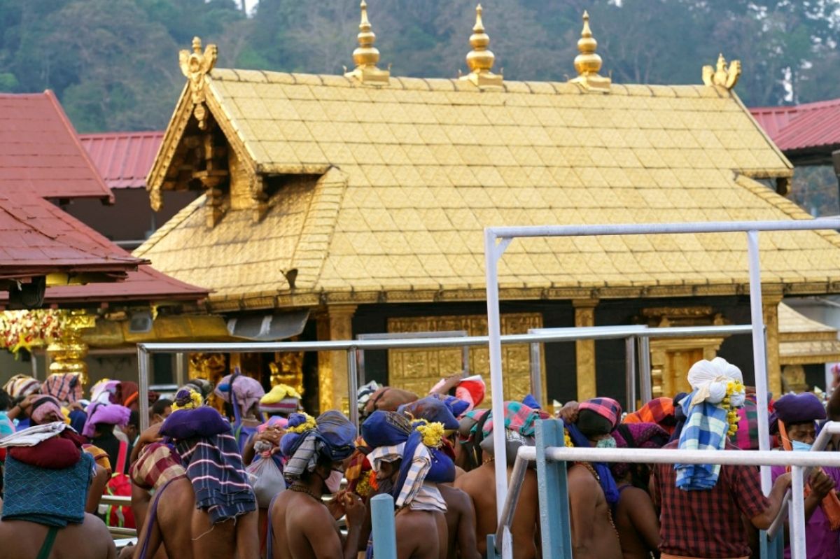 Gold-plated roof of Sabarimala temple found leaking