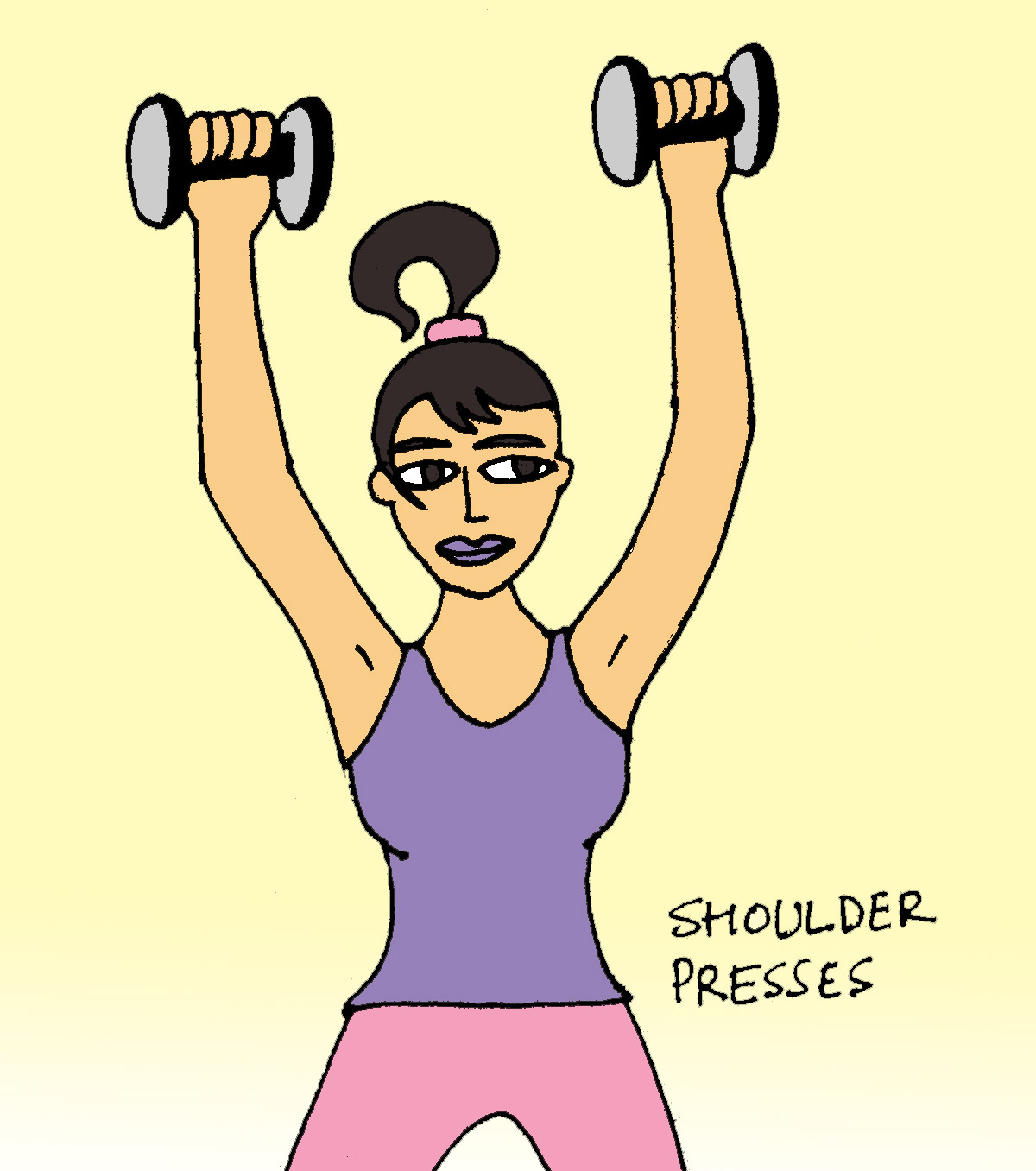 Standing shoulder press