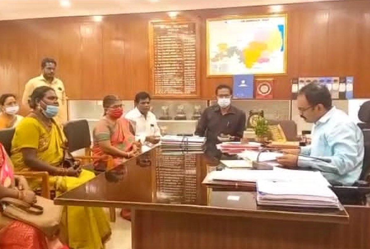 Dakshayani gets her appointment order from Tiruvallur collector Alby John